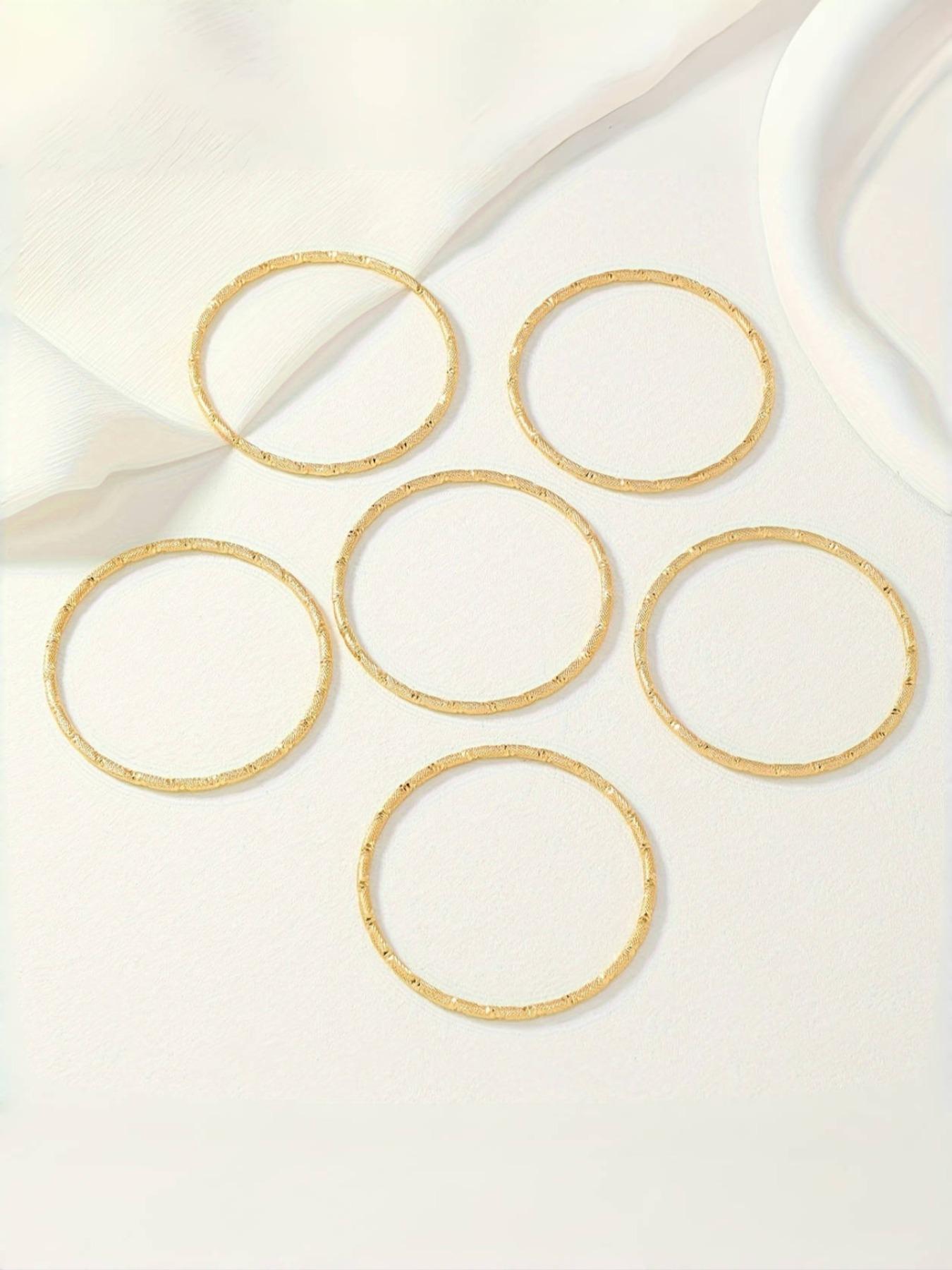 Vintage Luxury Brass Bangle Set, Elegant Fashion, Trendy Stack Bangle, Elegant Minimalist Bangle, Suitable for Daily Wear and Weddings, Valentine's Day Gift, Slim Wrist Fit, Bracelet Set, Stackable Bracelets