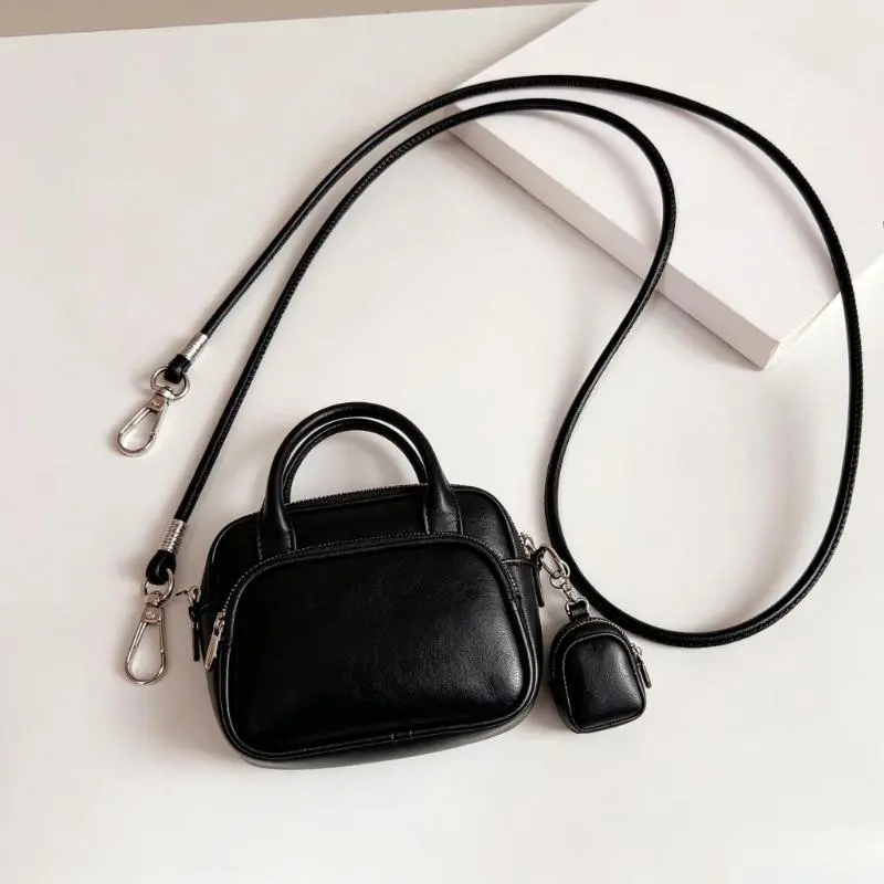 Plain Detachable Leather Crossbody Replacement Strap - Universal Fit Bag Accessory with Sturdy Snap Hooks, Affordable DIY Upgrade for Mini Purses, Detachable Bag Straps for All-Season Daily Use