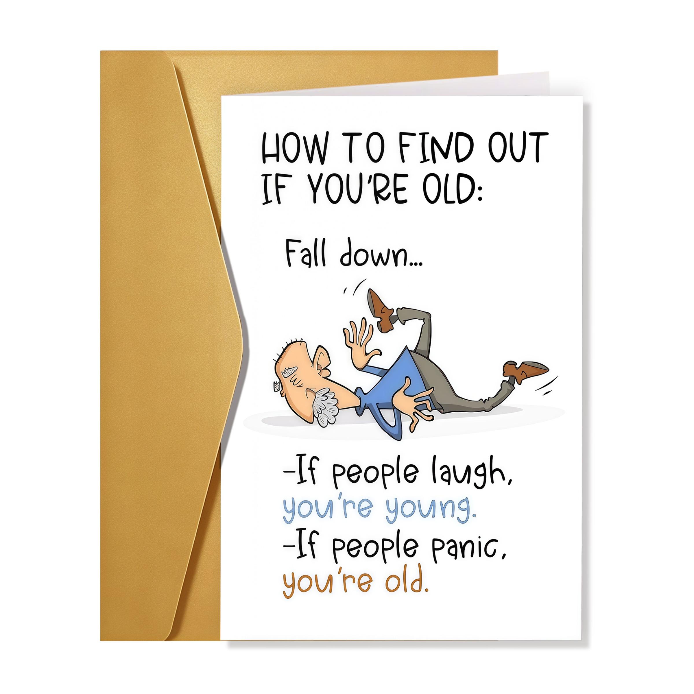 1pc Funny Birthday Card for Grandpa, Grandpa Birthday Card, Getting Older Birthday Cards For Old Friend, Humorous Gift Cards for Old Age, Funny Getting Older Birthday Cards for Friend, Birthday Gifts for Men | Grandpa | Dad | Him, Decorations for Men