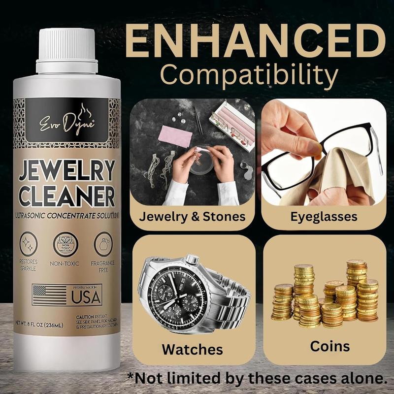 Ultrasonic Jewelry Cleaner Solution (16oz) Concentrated Jewelry Cleaner for Diamonds, Gold, Silver & More | Compatible with Ultrasonic Machine (s) Ultrasonic Jewelry Cleaner Solution (16oz) Concentrated Jewelry Cleaner for Diamonds, Gold, Silver & More | Compatible with Ultrasonic Machine (s)