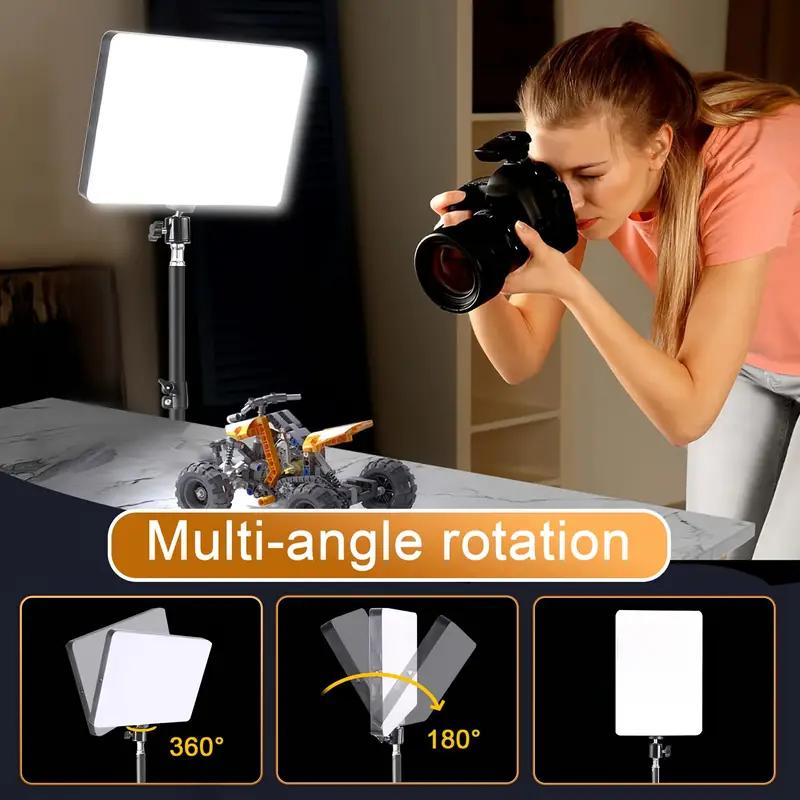 2PCS 10" LED Video Light Panel Kit with Telescopic Tripod, Video Light Adjustable 2200K-4500K Temperature for YouTube Creators, Live Broadcast Studio and Smartphone Lighting Solutions, #valentine's#Spring Break