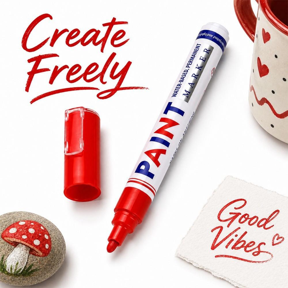 Permanent Paint Marker Pen Set, Waterproof Quick Dry Markers for Car Tires, Metal, Wood & Glass, Ideal for DIY Crafts & Repair, Waterproof Art Markers, Marker Pens Set