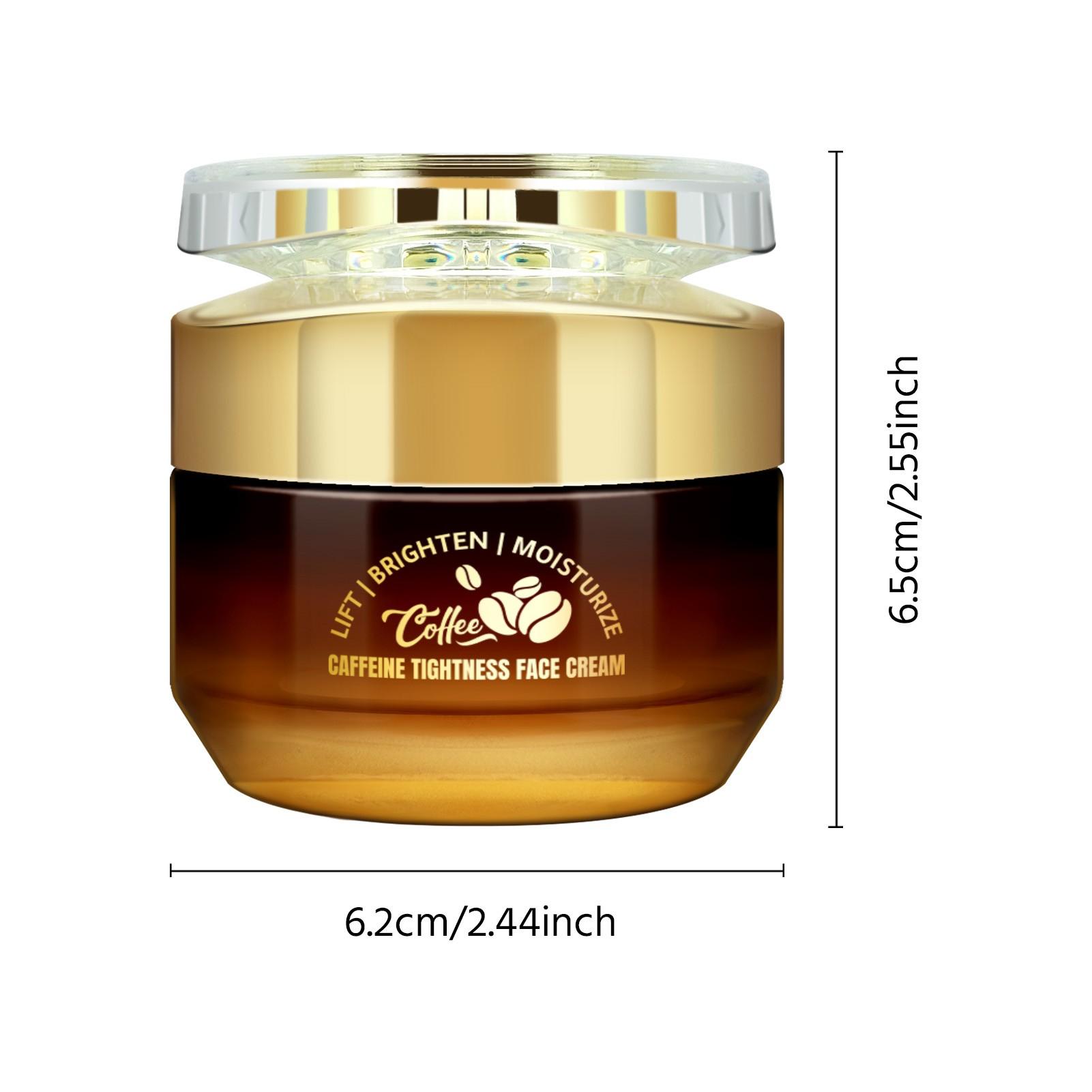 Firming Moisturizer Balm, Contains Caffeine, Hyaluronic Acid, Collagen, Vitamin E, Retinol, Reduces Fine Lines, Wrinkles, 50g