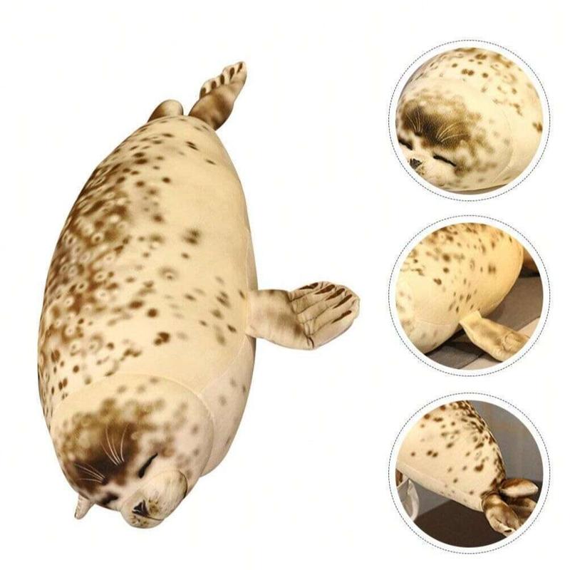 35cm Realistic Seal Stuffed Animal Seals Plush Doll Look Sea Lion Like Sea Creature Doll Aquarium Sea Animal Stuffed Toy Throw Pillow for Christmas Decor Super Soft Fluffy