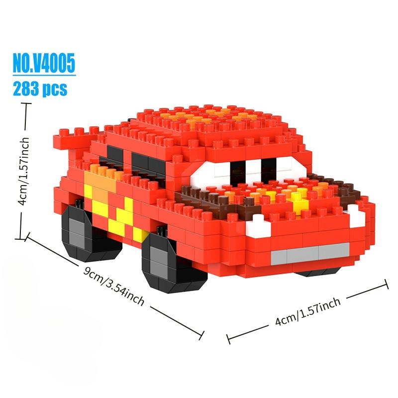 Cartoon Cars McQueen Building Blocks Set, Jackson Storm Sally Carrera Mini Bricks Toys, Children Birthday Gift