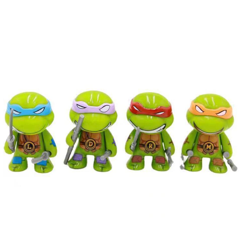 2024 new 4pcs ninja Turtle TMNT figure with movable joints Birthday for Kids Children Christmas