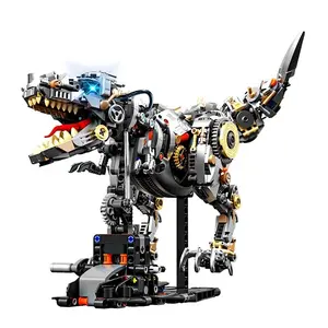 1268PCS Mechanical Tyrannosaurus Rex Stem Building Blocks Assembly Toy Activity Luminous Dinosaur Model Puzzle Toy Festival Gift Creative Building Blocks Decoration is the preferred gift for friends and lovers