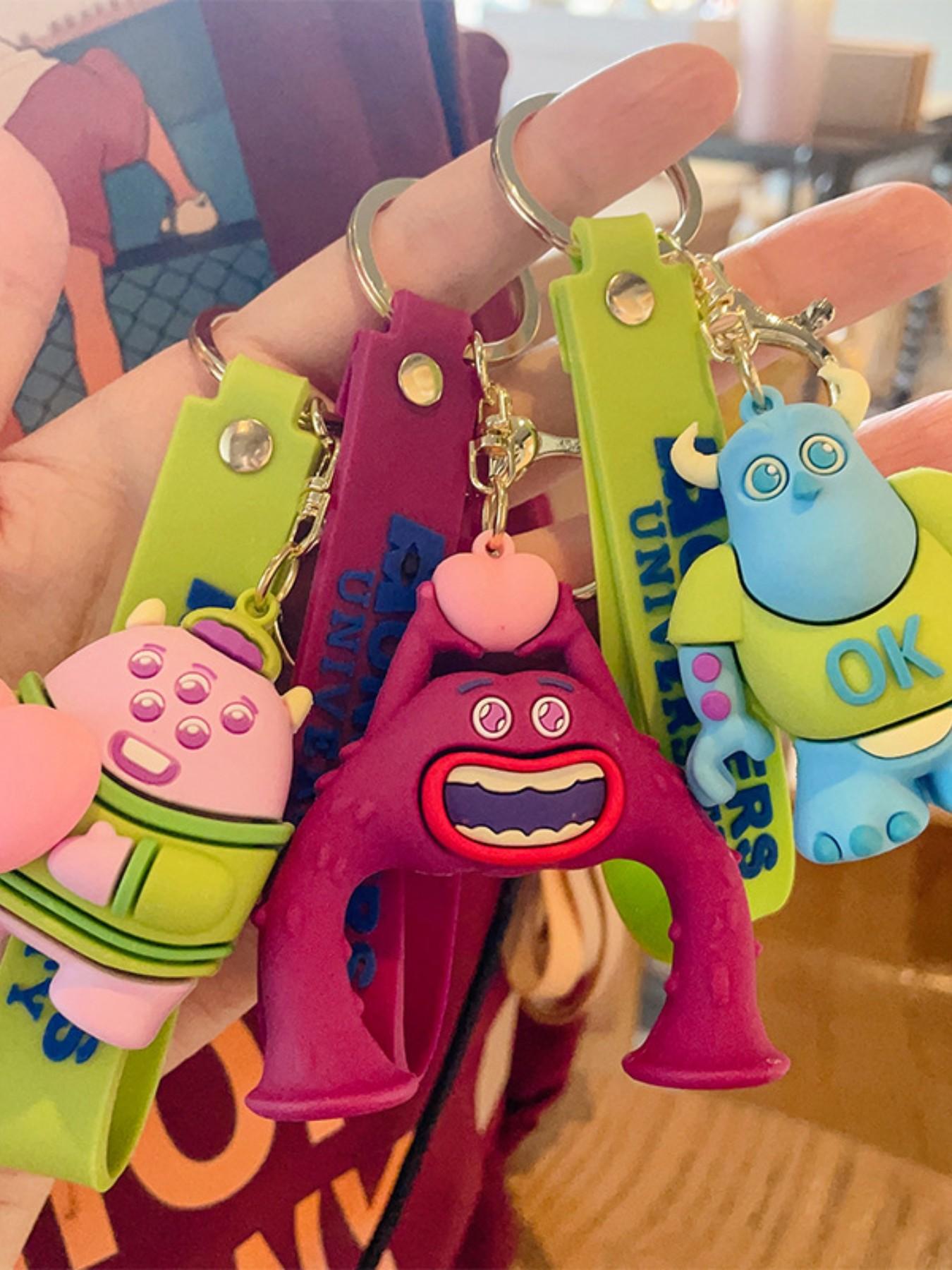 Monster University Series Keychain, Cute Cartoon PVC Figure, Backpack Pendant, Car Gift, Anime Monster University Accessory