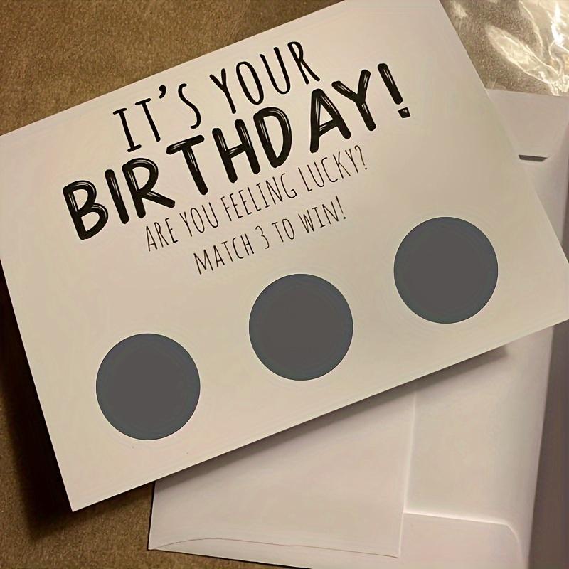 Creative Scratch-Off Birthday Cards, Interactive Lucky Gift Card, Fun Surprise for Couples/friends, Adult Party Prank Gift