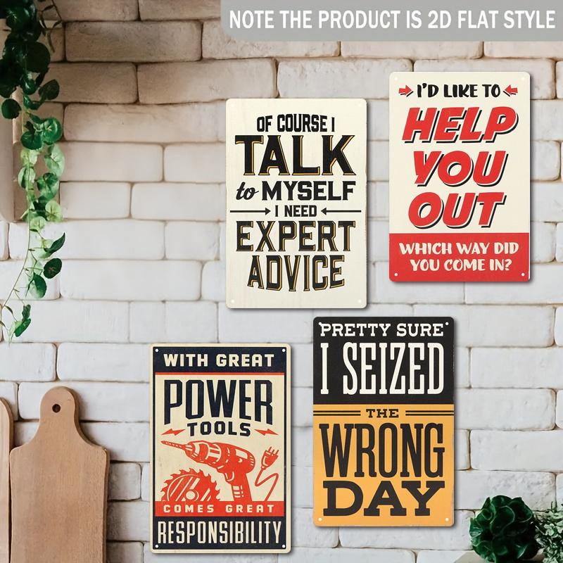 Vintage Aluminum Sign, Humorous Retro Design, Friendly Info Decorative Poster, 8x12 Inches, 2D Flat Aluminum Plaque, Universal Setting