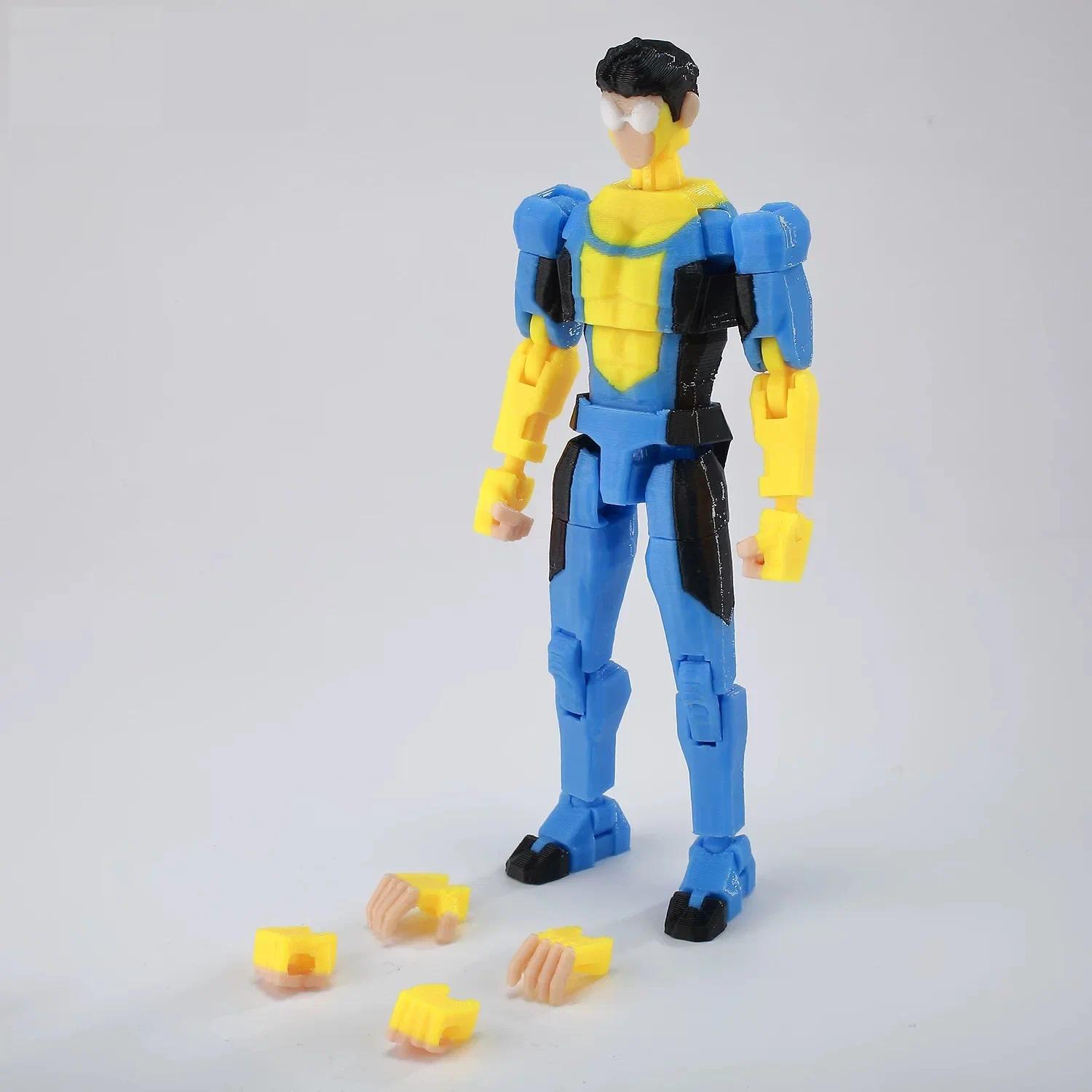 3D Printed Lucky13 Invincibles Tech Jacker Movable Soldier Multijoint Movable T13 Figurines Assembly Mecha Toy Holiday Gift