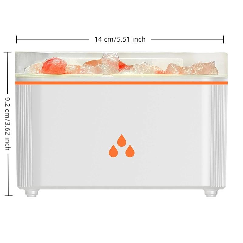 Flame Humidifier Essential Oil Diffuser, Himalayan Salt Lamp with Color Changing Light, Mist Mode, Large Capacity, Humidifier Scent, Perfect Gift
