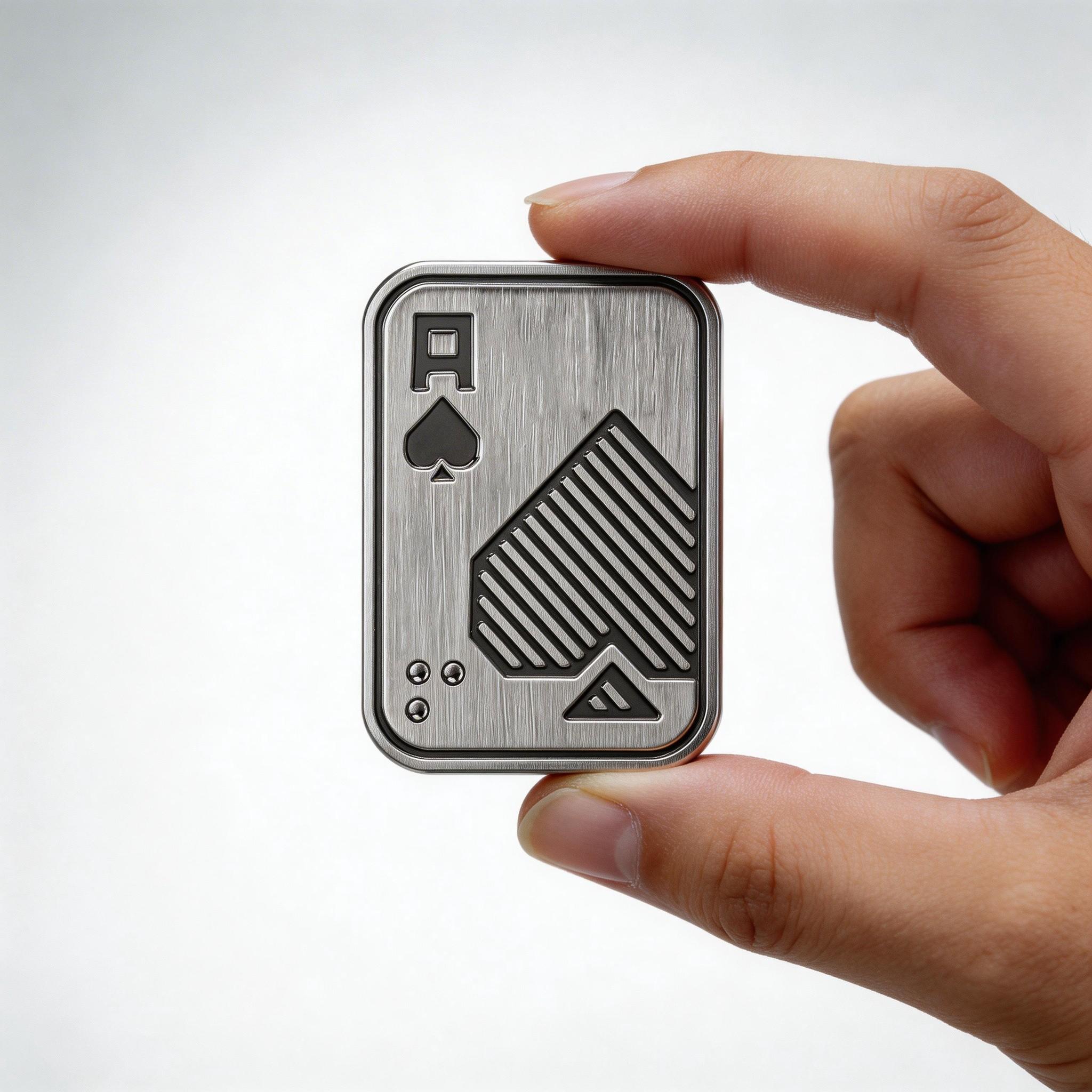 Stress Relief Tool! Poker Card Shape Metal Push Toy, Adult Edc Finger Stress Reliever, Anxiety Relief, Focus Improvement, Portable
