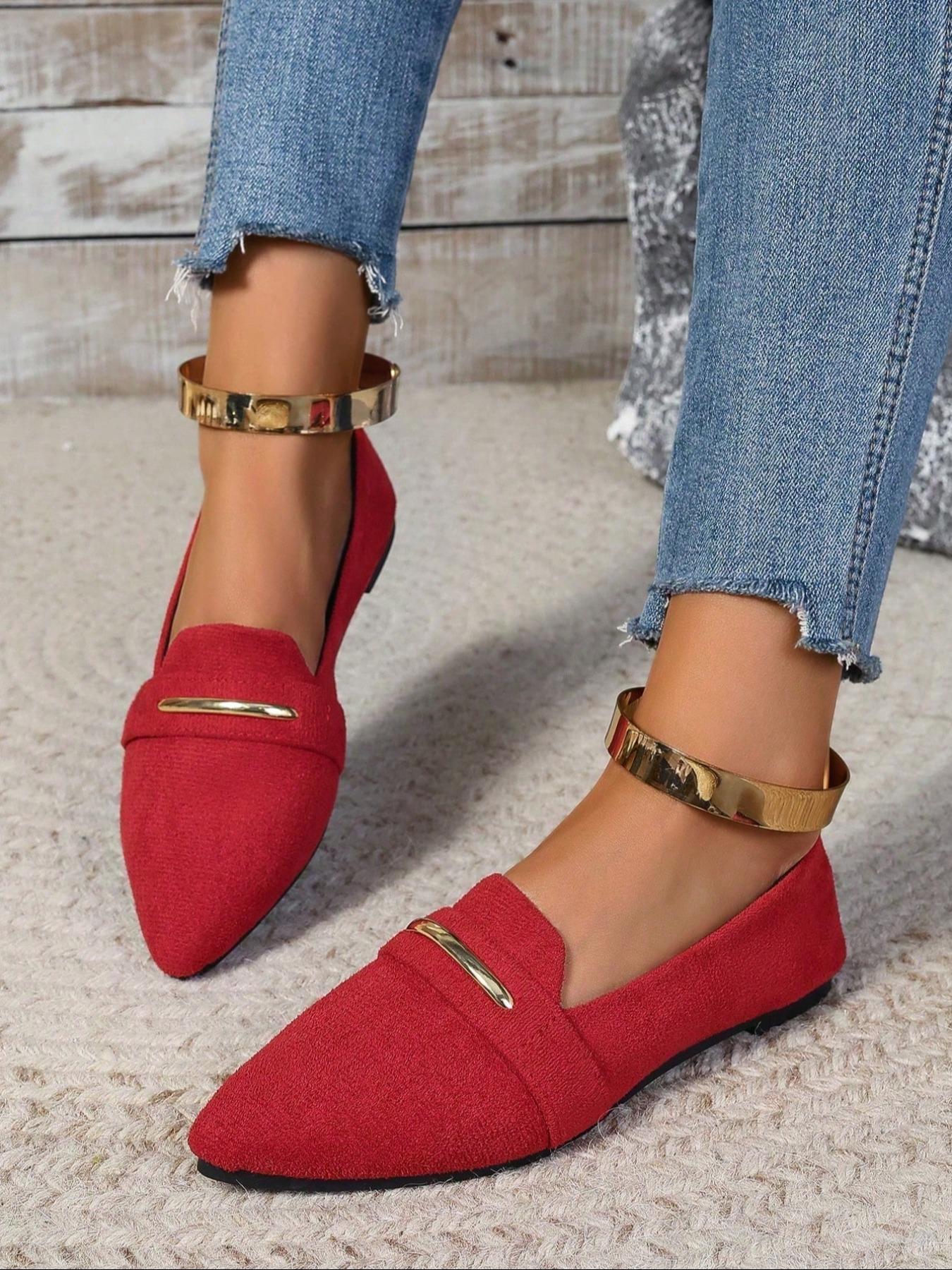 Women's Plain Elegant, Lightweight Slip-On Casual Trendy Flat Moccasins, Almond Toe Comfortable Daily Wear Footwear