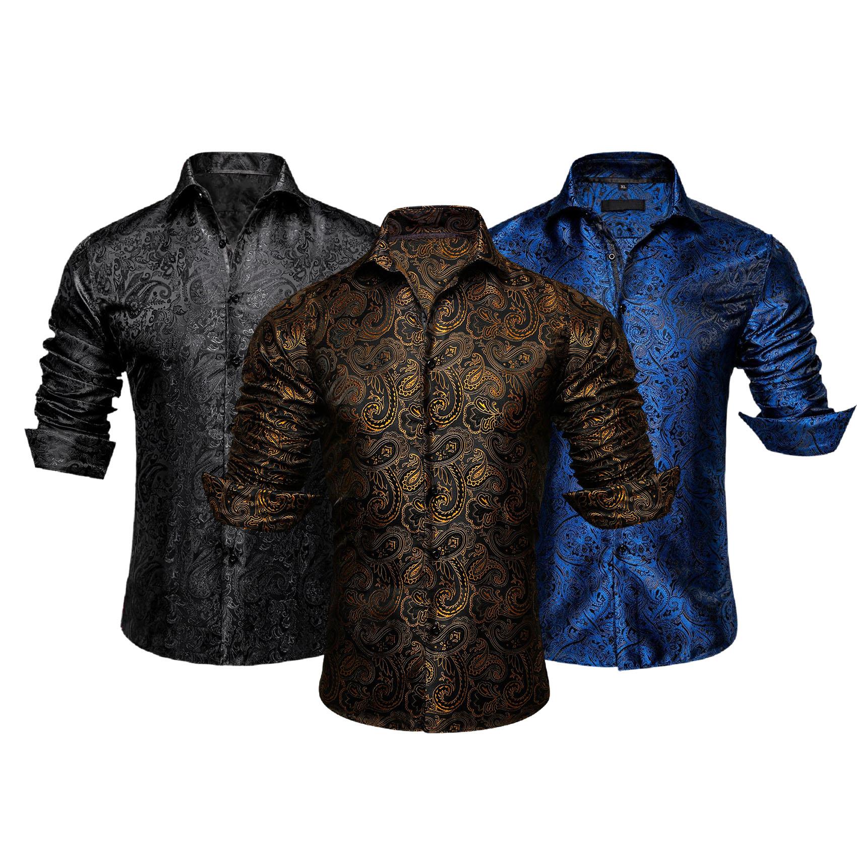 3-Pack AILISUS Men's Paisley Casual Shirts Long Sleeve Button Down Shirt Anti-wrinkle Breathable Lightweight Menswear Vacation Beach Wedding Dating Tops SpringStatements 3-Pack AILISUS Men's Paisley Casual Shirts Long Sleeve Button Down Shirt Anti-wrinkle Breathable Lightweight Menswear Vacation Beach Wedding Dating Tops SpringStatements