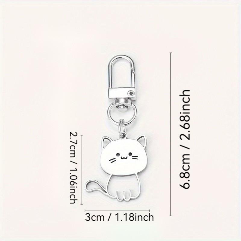 Cute Cat Keychain Set of 2, Cartoon Animal Keychains, Birthday Gift, Suitable for Daily Use and Outdoor Wear