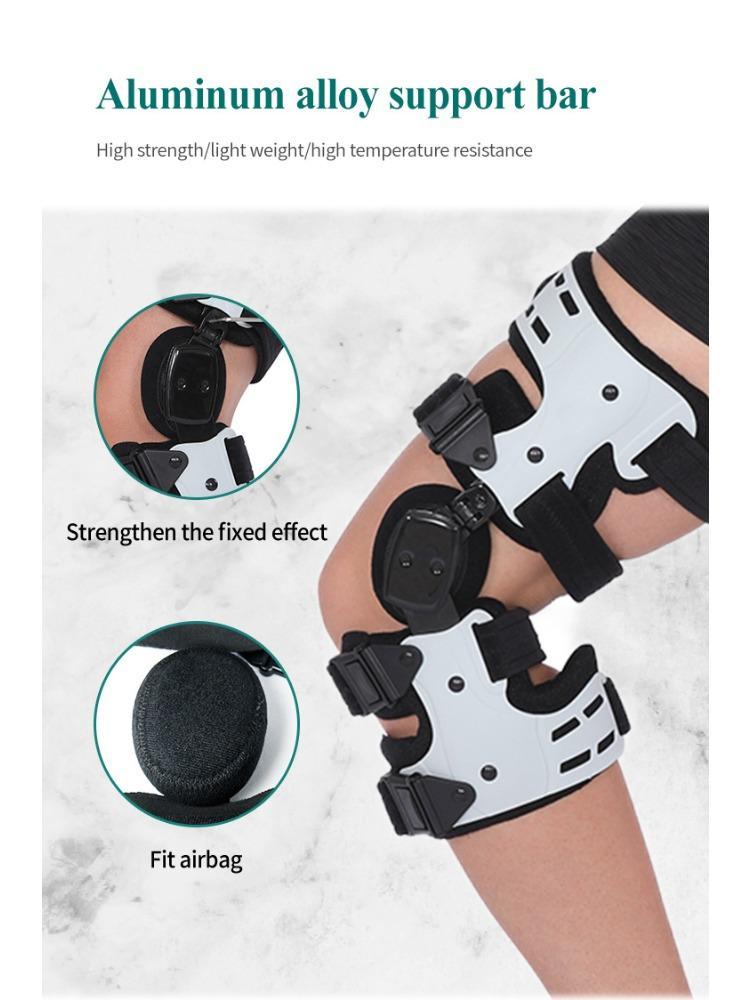 Functional Hinged Knee Support Brace, Adjustable Knee Stabilizer with Compression Wrap, Knee Unloader for Knee Instability, Swelling, Post-Injury Recovery, for Athletes & Seniors