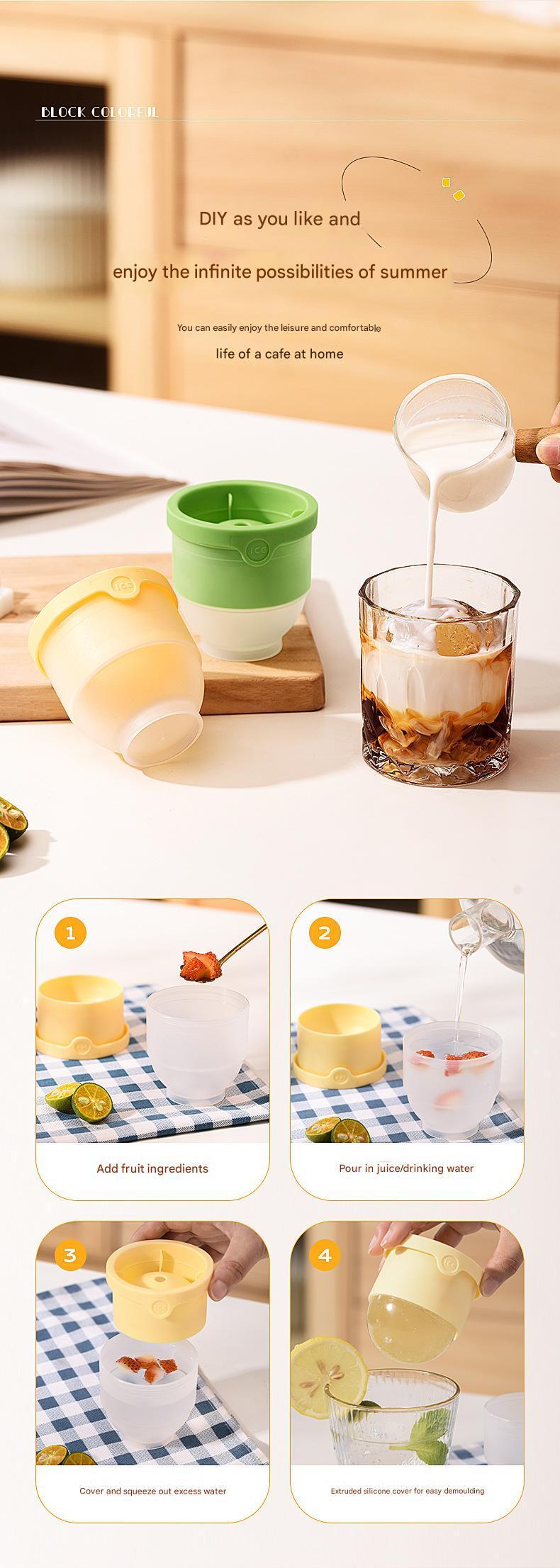 Premium Silicone Ice Ball Mold Ice Ball Making Mold Crystal Clear Ice Balls for Whiskey, Cocktails and Bourbon, Easy to Disassemble Ice Ball Mold, Easy Release and No Leaking Design, Christmas Holiday Party Gifts
