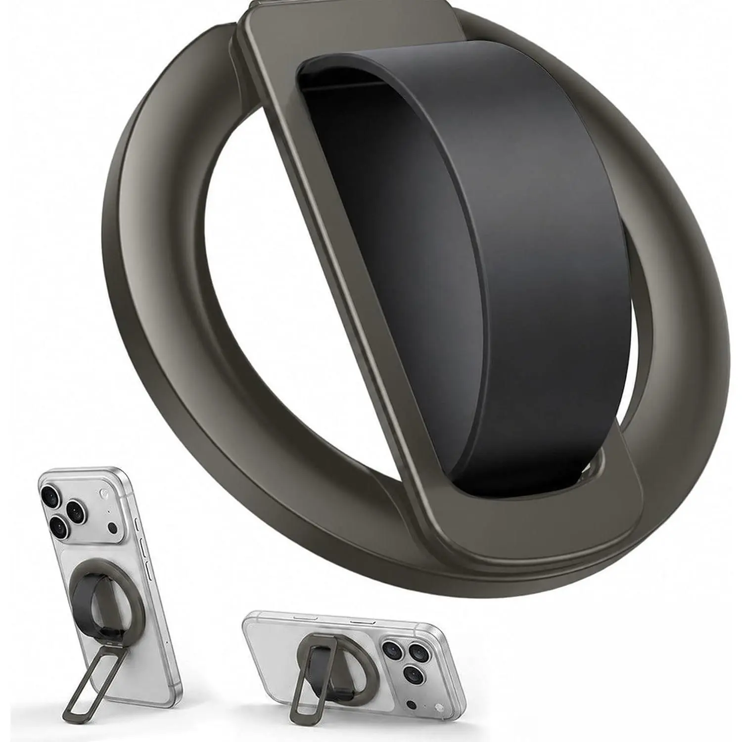 Magnetic Phone Grip & Kickstand Combo for MagSafe Soft Silicone Finger Loop