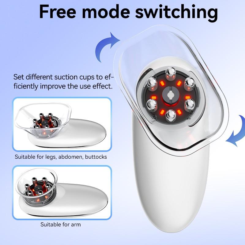 5-in-1 Body Massager with Red Blue Light Therapy, Air Pressure & Heat Massage Tool for Face and Body - Relieve Muscle Soreness, Improve Blood Circulation, Skin Care for Face, Belly, Arms, Legs