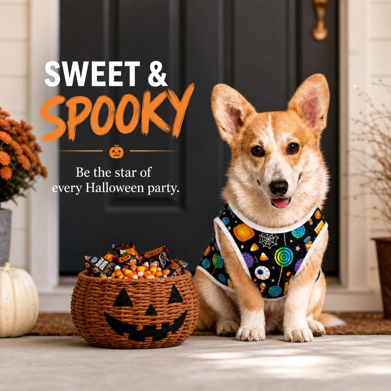 Halloween dog clothes, cool touch pet T-shirt, lightweight breathable puppy vest, festive apparel with a cooling sensation, soft, washable and durable pet outfit for medium and large dogs.