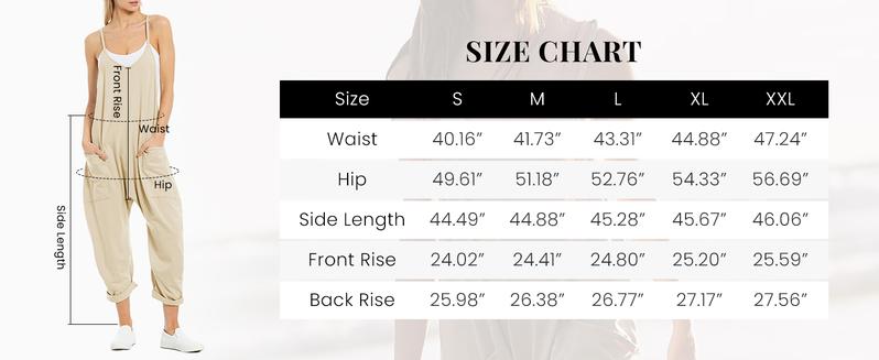UANEO Women's Causal Jumpsuits V Neck Sleeveless Harem Overalls Stretchy Adjustable Strap Romper with Pockets