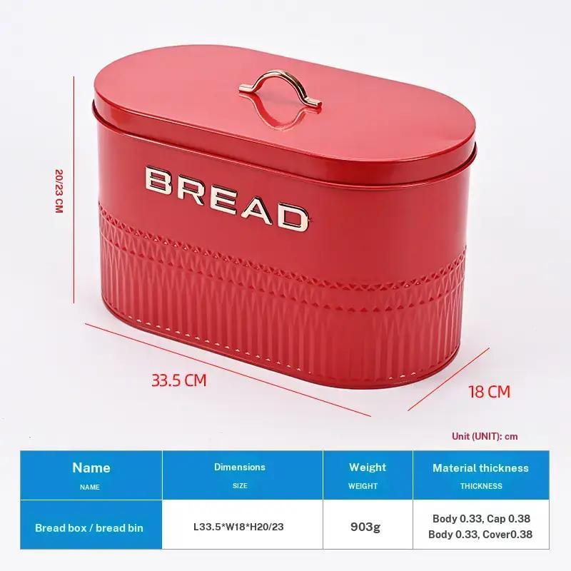 Modern Minimalist Bread Box Storage Container, Metal Sealed Candy Coffee Tea Canister, Cross-Border Wholesale Bread Storage Box