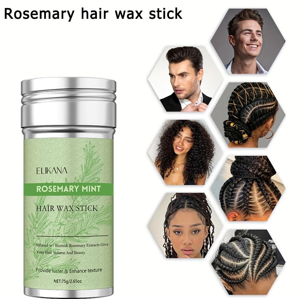 Rosemary Hair Wax Stick, for Damaged Hair and Split Ends, Smooth Hair Wax for Men and Women, Anti-Frizz and Volumizing, Hair Styling Wax, Hair Setting Agent.