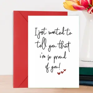I'm So Proud Of You, Well Done Card, Congratulations Card, Graduation Card, Custom Message Card, Going Through Tough Time Including Envelope, Gift, Achievement Recognition, Milestone Celebration, Heartfelt Greeting, Durable Material