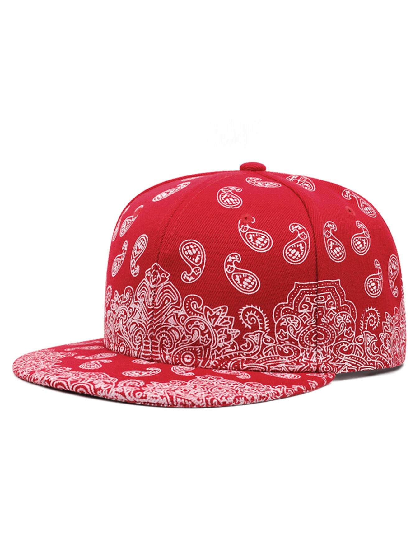 2026 New Fashionable Personalized Baseball Hat Paisley Printed Hip Hop Hat Street Creative Skateboarding Hat Daily Commuting Decorative Hat Outdoor Leisure Sports Sunshade Hat Male Female Same Style Flat Edge Hat