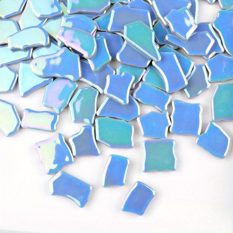 DIY Ceramic Mosaic Tiles, Approximately 35 Pieces, 200g Irregular Shapes, Handmade Materials, Free Stone Patchwork Tile Scraps