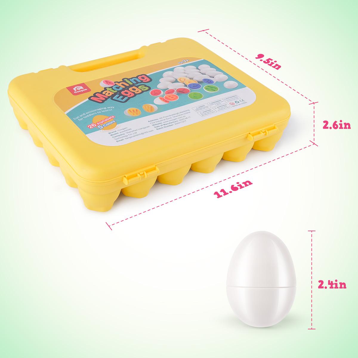 Coogam 26PCS Alphabet Matching Eggs Toy, Color Recoginition Puzzle Motor Skill Toy for Kids Coogam 26PCS Alphabet Matching Eggs Toy, Color Recoginition Puzzle Motor Skill Toy for Kids