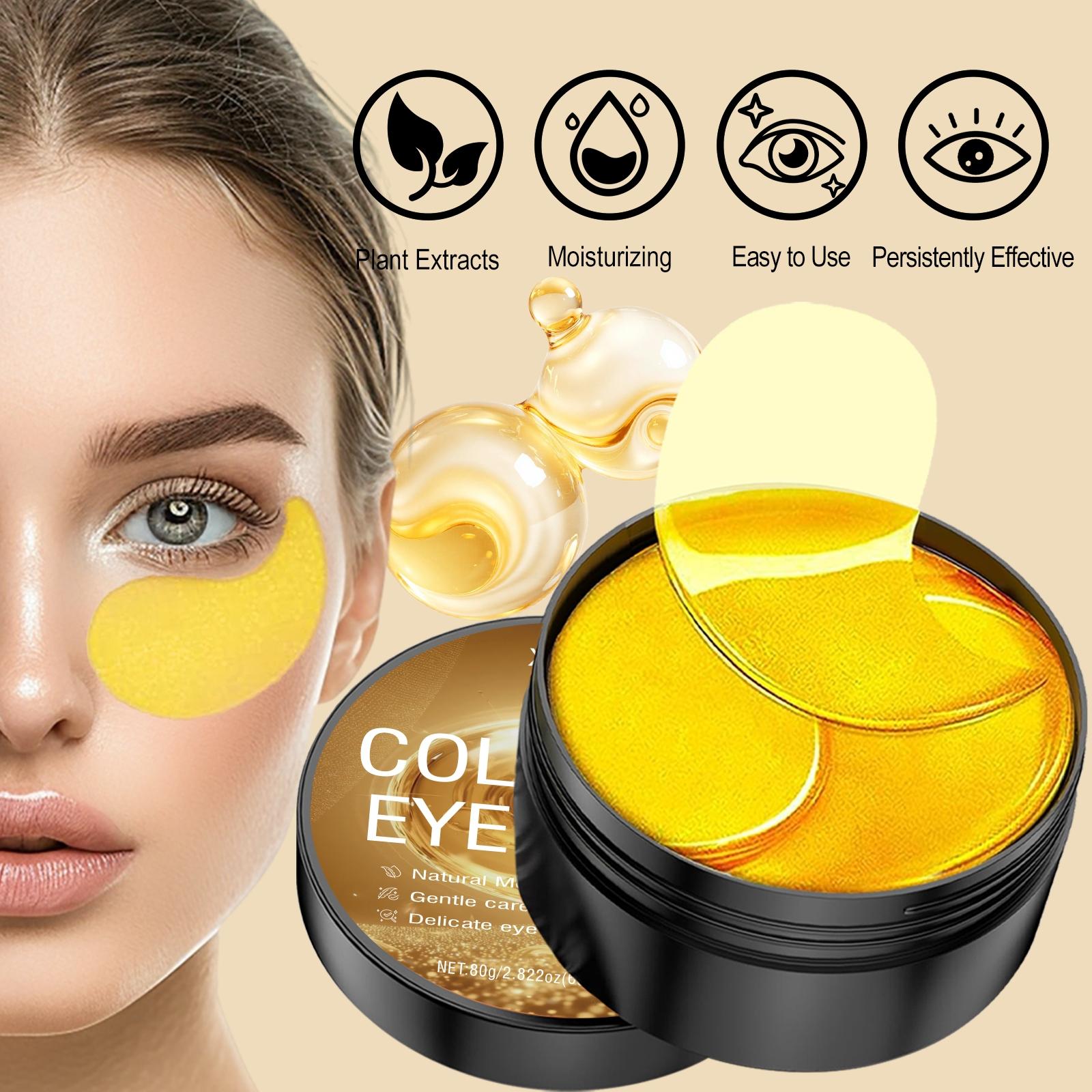 60-Piece Collagen Eye Mask Set, Gentle Hydrating Under-Eye Patches for Fine Lines and Dark Circles, Eye Care Suitable for All Skin Types, Hydrate