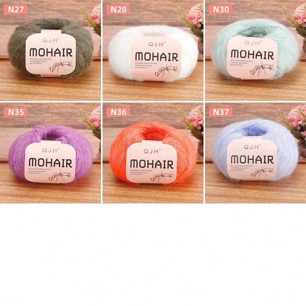2pcs High Quality Soft & Warm Mohair Blend Yarn, Ideal for DIY Hand Knitting & Crocheting Elegant Sweaters, Shawls, Scarves