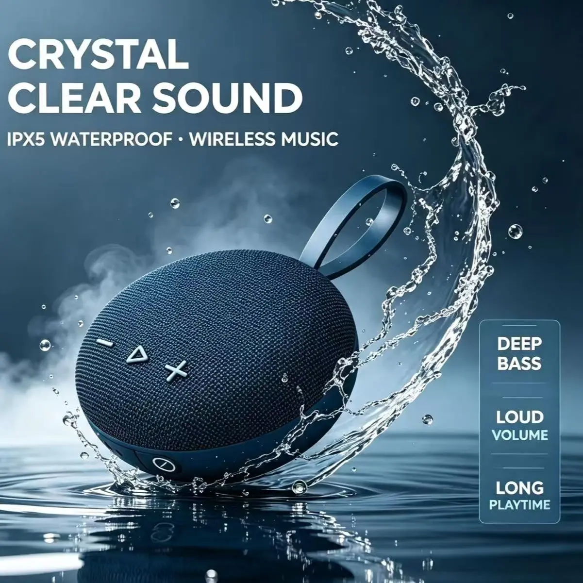 Magnetic Wireless Portable Speaker, Mini Outdoor Bluetooth Speaker with Premium Sound, Long Battery Life, Type-C Charging and Battery/USB Dual Power. Compact and Lightweight, Perfect for Cycling, Camping and All Outdoor Activities