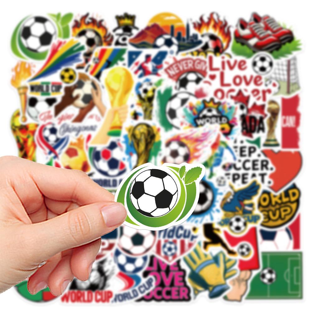 50pcs Football Cartoon Graffiti Stickers, Office Supplies and Notebook Accessories, Used To Decorate Journals, Scrapbooks, Computers, Water Bottles, Cars, Etc.