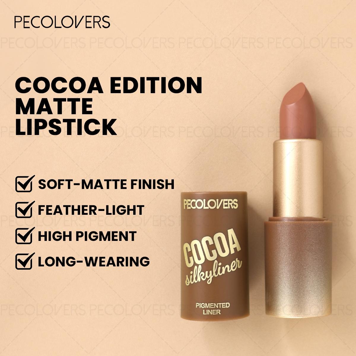 1PC Matte Brown Lipstick Color Stick - Non-stick Cup, Suitable for Autumn and Winter Makeup, High Pigmentation, Silky Smooth, Nude Makeup, Perfect Christmas Gift