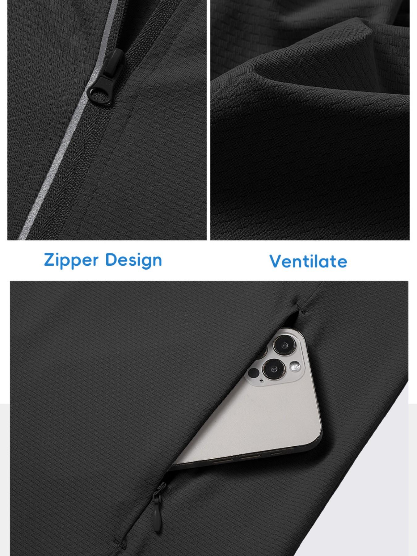 Men's Ice Silk Hooded Sun Protection Jacket, Full Face UV Shield, Breathable Quick-Dry, Outdoor Hiking Climbing Running Cycling Sports Coat