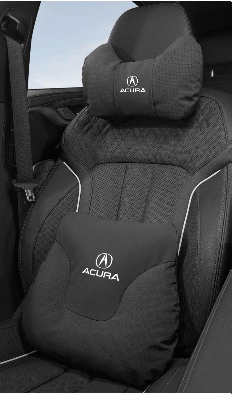 Car Seat Headrest Lumbar Support Protective Pillow Waist Cushion For Acura ADX RDX ZDX Integra NSX MDX TLX CDX ILX RLX TL RL