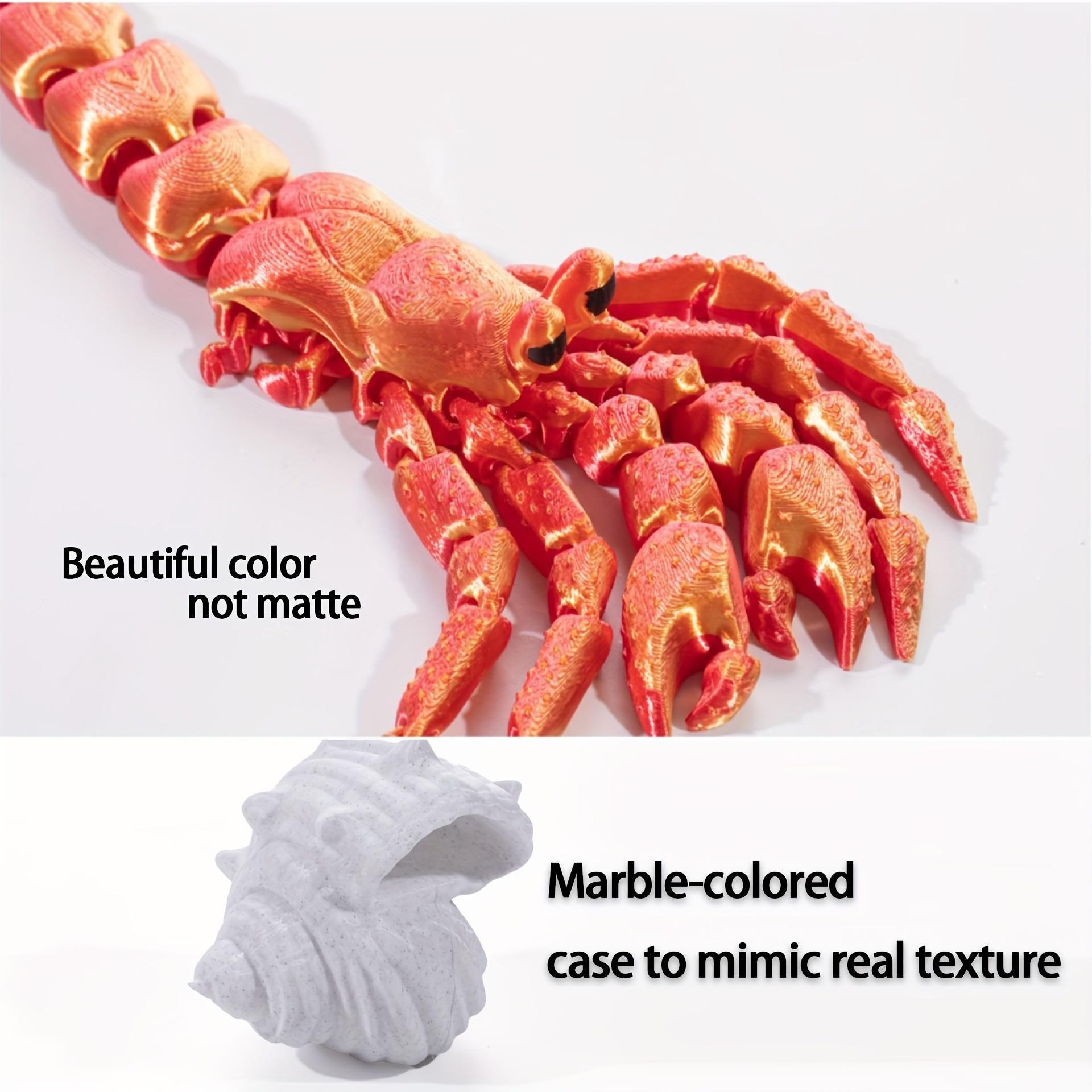 3D Printed Hermit Crab Cute Toy, Separable Crab Shell Creative Miniature, 3D Model Decorative Item, Unique Gift Idea
