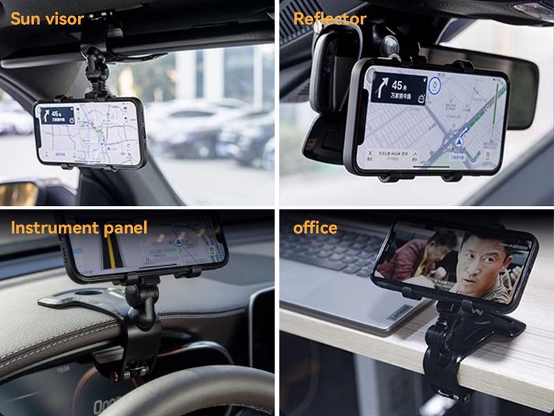 Universal Car Phone Holder Mount,360 Degrees Rotation Dashboard Phone Holder [Upgrade Clip Never Fall],car Phone Mount for iPhone,Samsung,Google,Nokia,and  4-7 inch Smartphones