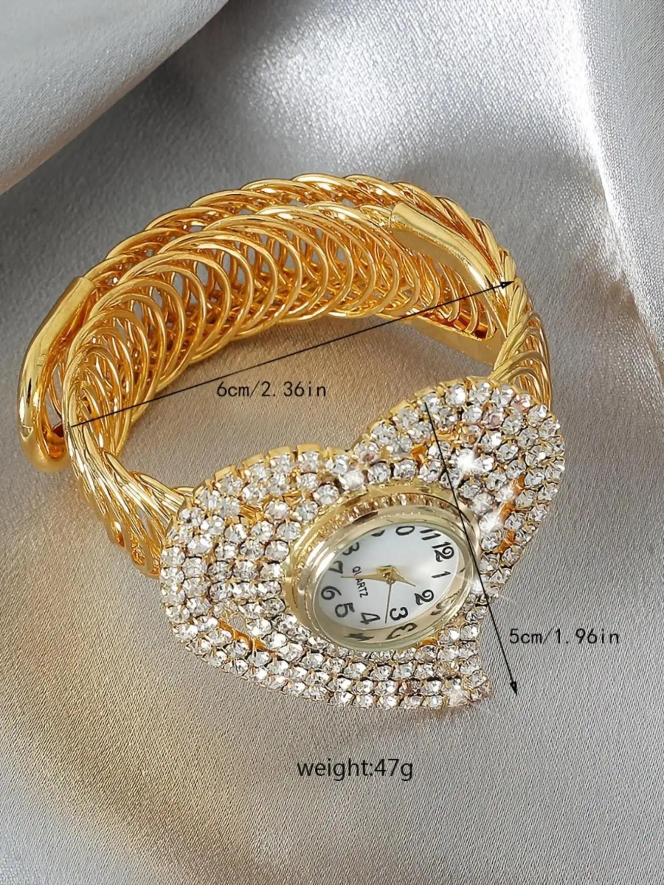 Ladies' elegant and fashionable diamond decorated heart-shaped quartz watch, exquisite and fashionable watch