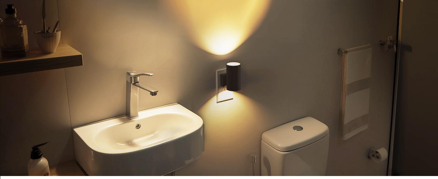 【2 Pack】 LED Night Light Plug in, Modern Night Lights Plug into Wall, Dusk to Dawn Sensor, Soft White 3000K, 0-100LM Adjustable Brightness, Dimmable Night Lights for Hallway Bedroom Stairway