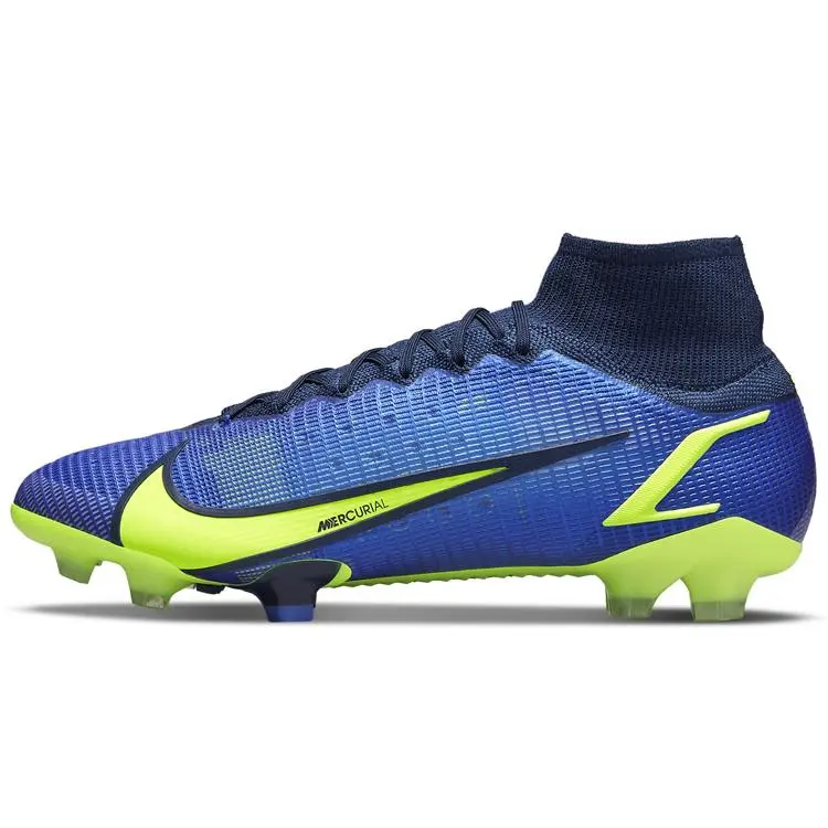 Nike Mercurial Superfly 8 Elite FG Soccer Cleats for Men – Blue, Premium Fit, Firm Ground Studs Verifiable, with credentials and supporting global authentication