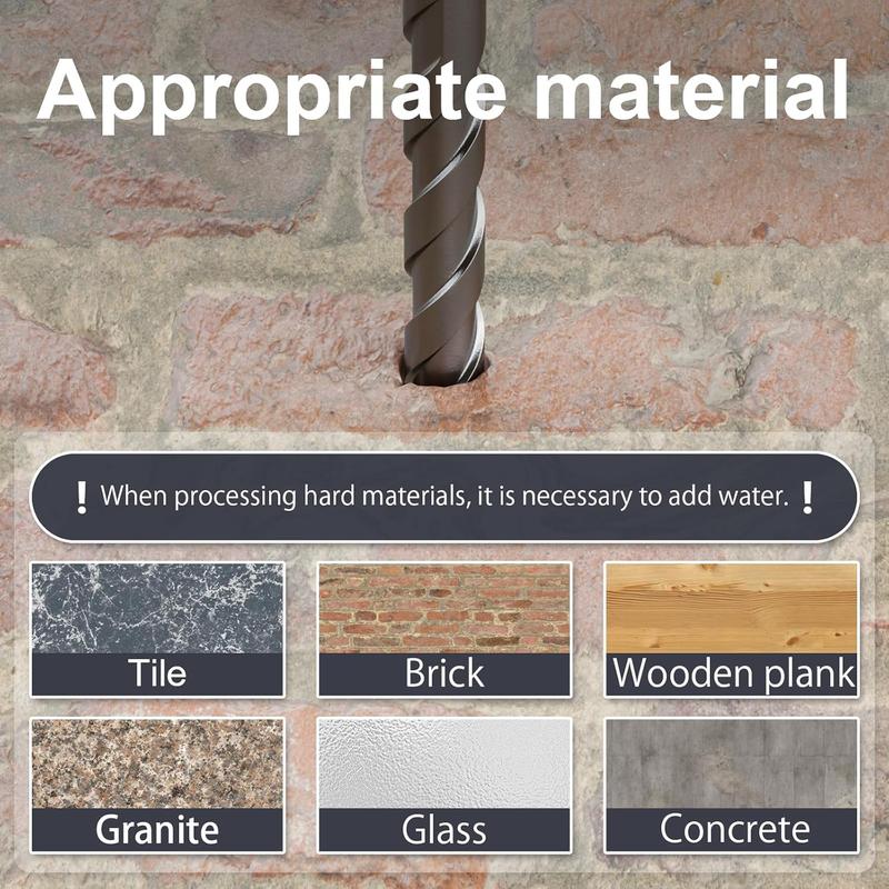 MirrorZone Masonry Drill Bit Set,7 Count Sawtooth Eccentric Drill Bit Set,Industrial Strength Carbide Drill Bit Tip,Suitable for all Tiles,Ceramics,Glass,Marble,Concrete,Stainless Steel.