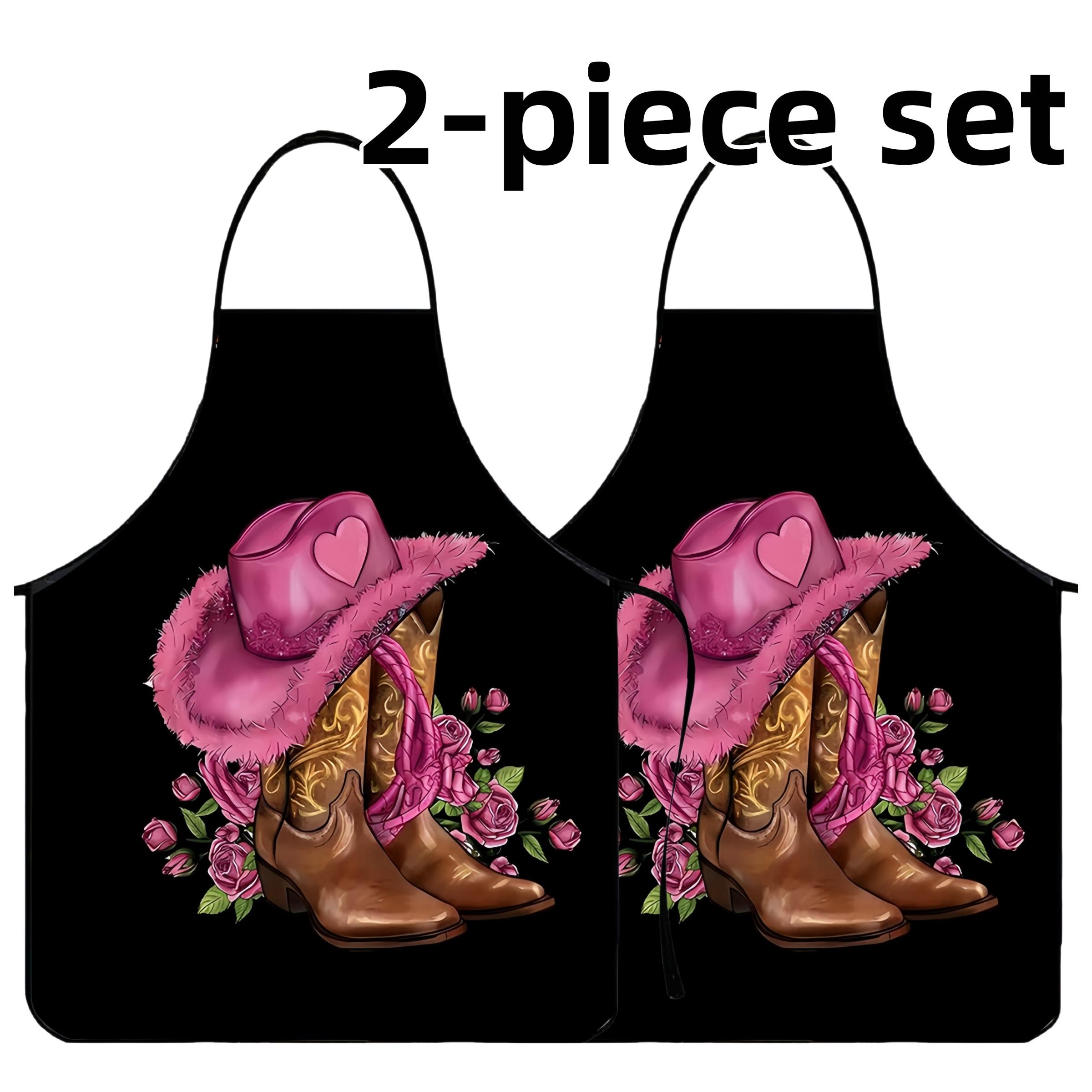 African Queen Pattern Apron, 2 Counts Polyester  Kitchen Apron for Cooking, Summer Spanish Apron for Men&Women,Nails Design Tool,Mother's Day Gift, Kitchen&Cleaning Essential,Cleaning Tool,World Cup