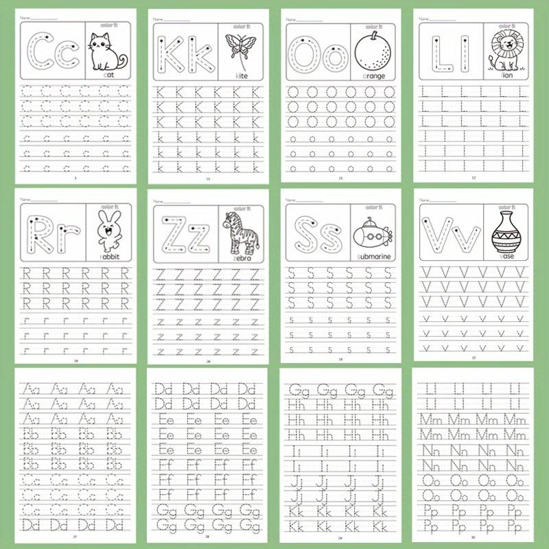 32-Page A-Z Alphabet Tracing & Writing Practice Book, Learning Materials, Tracing Preschool Books, Including Coloring, Uppercase And Lowercase Letters, And Phonics Practice, For First Graders, Ideal For Home Education And Classroom Use, Or As Easter Gift