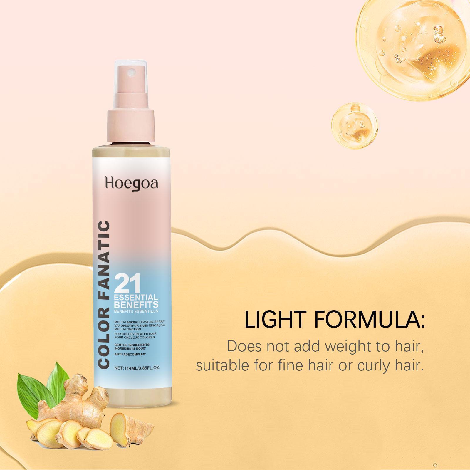 Multi-Tasking Leave-In Spray, Heat Protection, Detangling & Frizz Control, infused with Coconut & Camellia Oils, Color Safe, Vegan 114ml