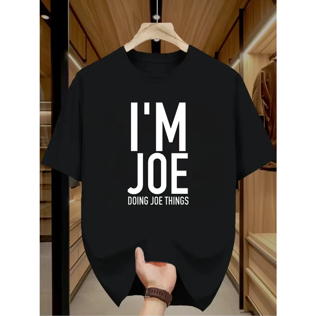Men's Funny "I'm Joe Doing Joe Things" Retro T-Shirt - Humorous Crew Neck Short Sleeve Tee with Joe Graphic Print, Machine Washable Casual Shirt Suitable for Casual Attire & Gifts