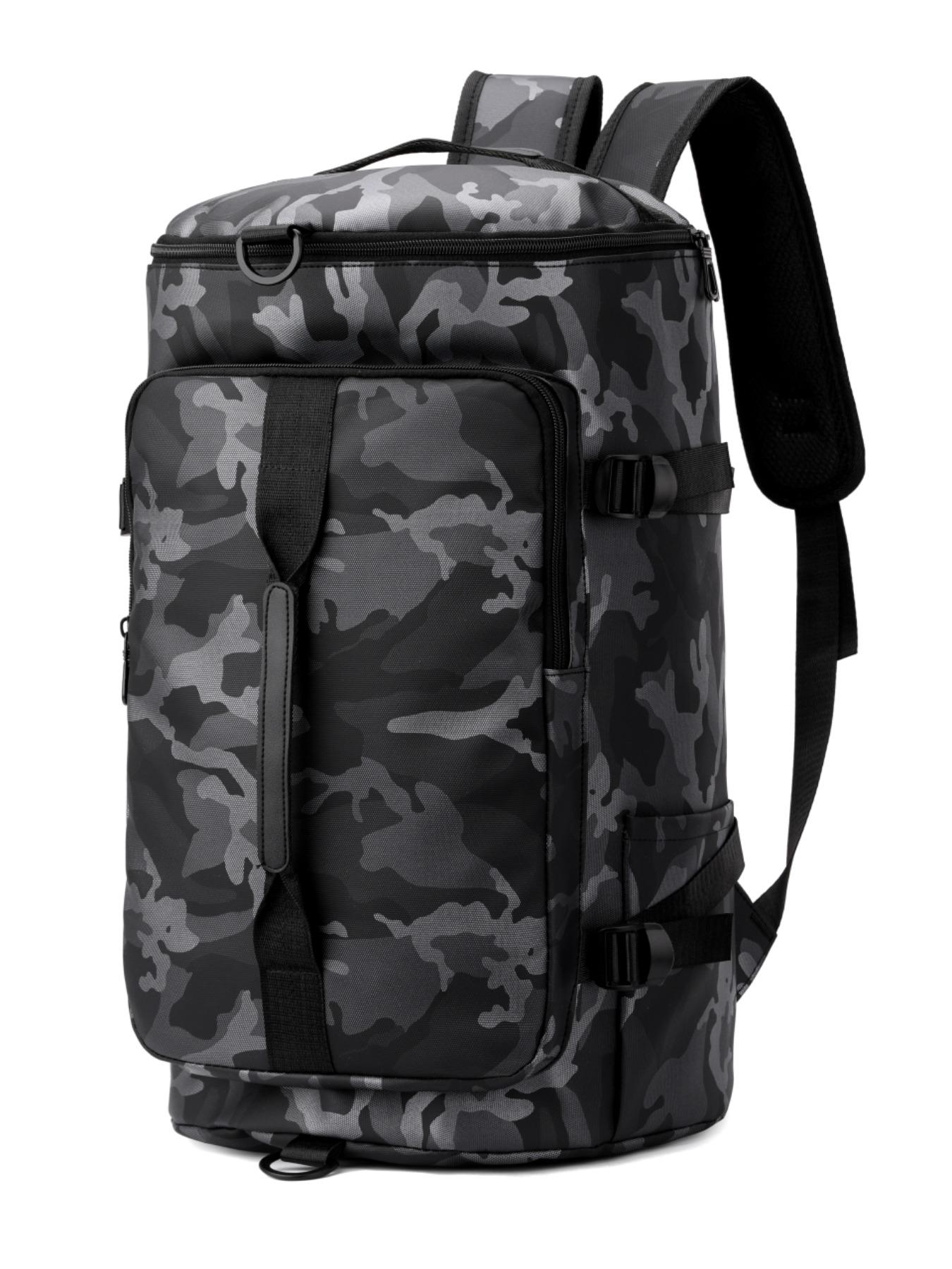 Camouflage Pattern Large Capacity Travel Backpack, Multi-functional Backpack, Unisex Outdoor Travel Sports Backpack